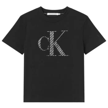 Calvin Klein Jeans Calvin Klein Jeans Satin Bond Fill T Shirt - BEH CK BLACK