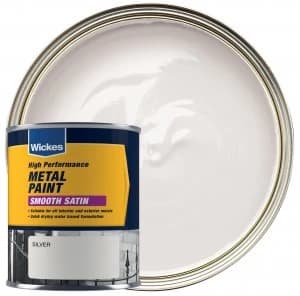 Wickes Metal Paint - Smooth Satin Silver 750ml