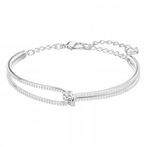 Swarovski Lifelong Rhoduim Plated White Bangle 5368552 Jewellery