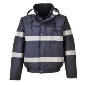Portwest Iona Lite Reflective Work Bomber Jacket (L) (Navy)
