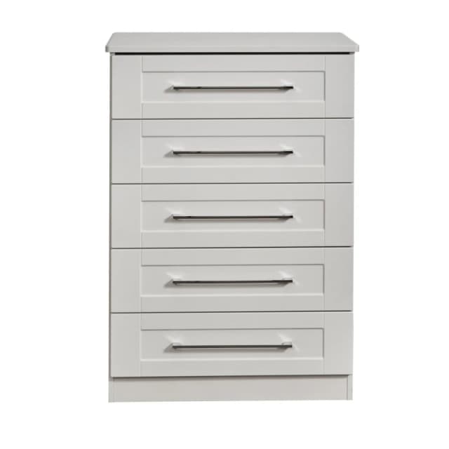 Ripon 5 Drawer Chest In Grey Ash (Ready Assembled)