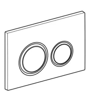 Geberit Flush Plate SIGMA21 for Dual Flush: Black, Gloss Chrome-plated - 263416