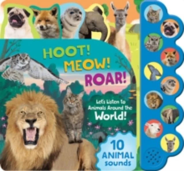 Hoot! Meow! Roar! : Let's Listen to the Animals Around the World! Board book