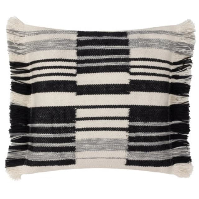 Torode Woven Cushion Black / 45 x 45cm / Polyester Filled