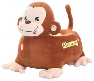 Liberty House Toys Plush Monkey Riding Chair Brown.