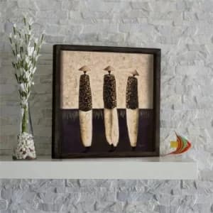 KZM423 Multicolor Decorative Framed MDF Painting