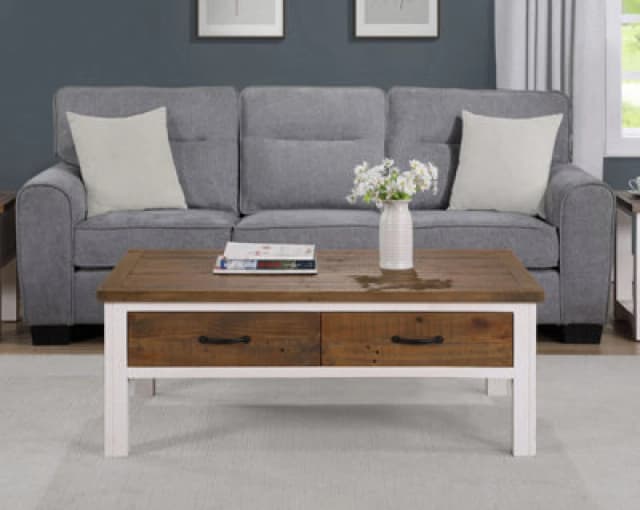 Baumhaus Splash Of White - Coffee Table With Four Drawers