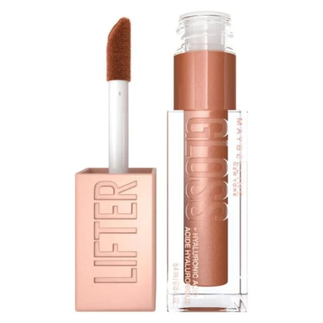 Maybelline Lifter Bronzed Lip Gloss, Lasting Hydration Formula With Hyaluronic Acid 018 Bronze