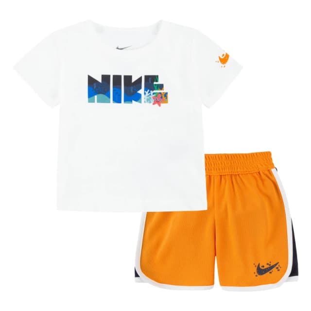 Nike Top and Short Set Babies - Orange Orange One Size