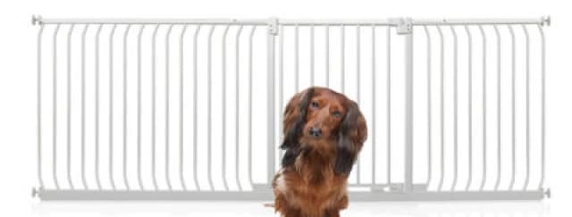 Bettacare Elite Pressure Dog Gate, 234Cm - 243Cm, Matt White, Pressure Fit Pet Gate For Dog And Puppy