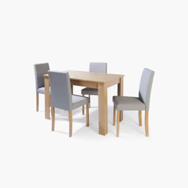Homelife 5 Piece Kingston Dining Set - Grey Grey One Size