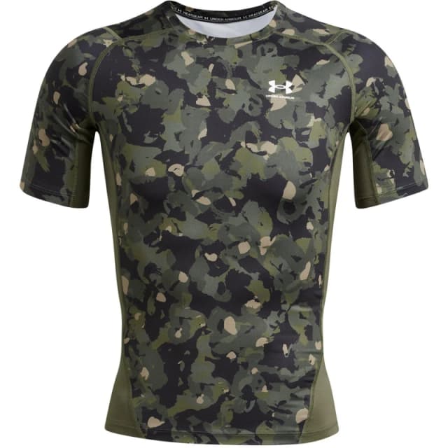 Under Armour HeatGear Printed Short Sleeve Mens - Green Green M