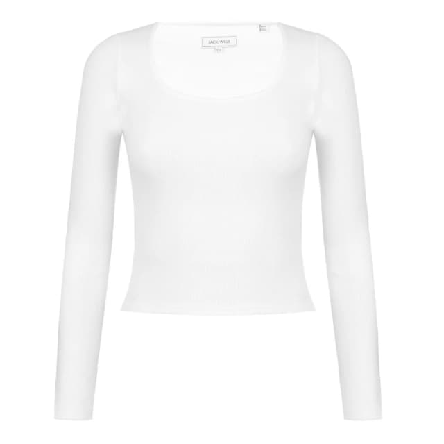 Jack Wills Womens Long-Sleeve T-Shirt Vintage White female 14 (L)