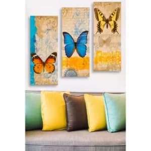 MDF0081 Multicolor Decorative MDF Painting (3 Pieces)