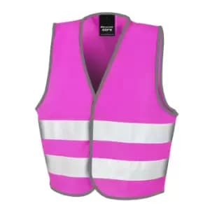 SAFE-GUARD by Result Childrens/Kids Core Enhanced Hi-Vis Vest (4-6 Years) (Fluorescent Pink)
