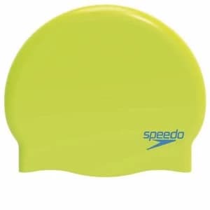 Speedo Moulded Silicone Cap Green Junior