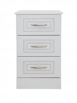 Consort Dorchester Ready Assembled 3-Drawer Bedside Cabinet