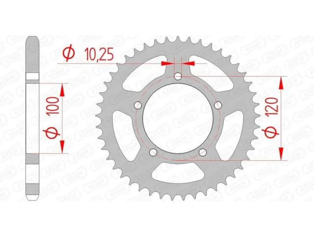 AFAM Steel Standard Rear Sprocket 35800 - 525
