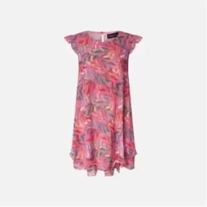 James Lakeland Ruffle Sleeves Wave Hem dress - Pink