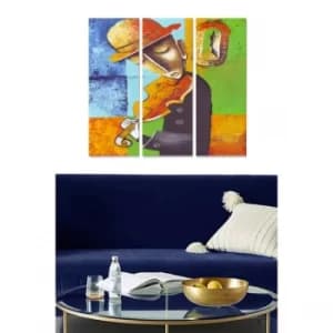 MDF5255860 Multicolor Decorative MDF Painting (3 Pieces)