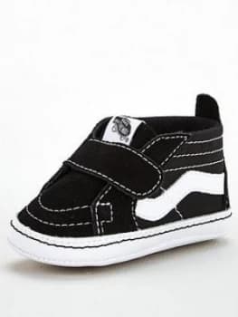 Vans Sk8-hi Crib Shoes - Black/White, Size 2
