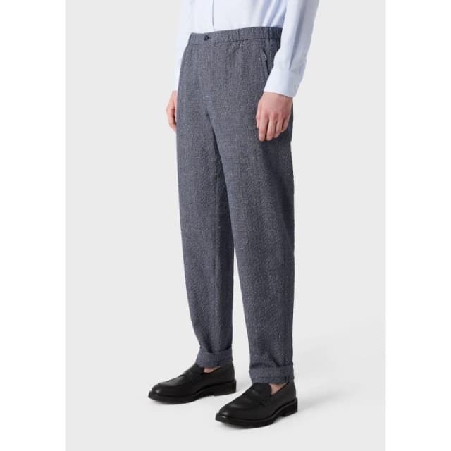 Emporio Armani Trousers Straight Trousers 40R Blue 33443618390