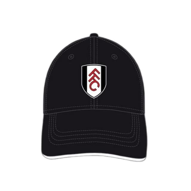 Fulham FC Mens Super Core Crest Baseball Cap in Black Male One Size