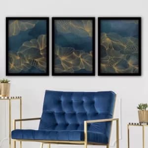 3SC195 Multicolor Decorative Framed Painting (3 Pieces)