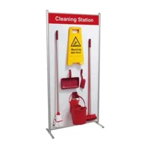 Shadowboard in Multi Purpose Frame - Cleaning Station Style B (Red)