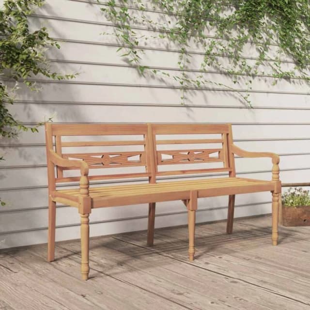 VIDAXL Batavia Bench 150cm Solid Wood Teak Vidaxl 8720286907771