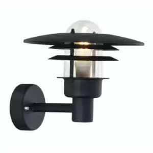 Elstead Larvik Outdoor 1 Light Wall Light Black , IP55, E27
