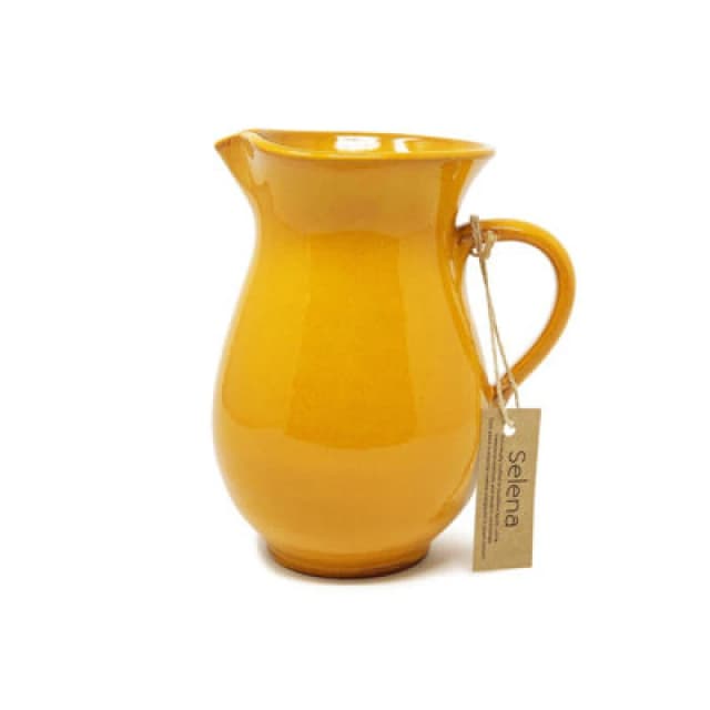 Verano Spanish Ceramics Selena Glazed Hand Dipped Kitchen Dining Pourer Jug Orange 1L (H) 19Cm