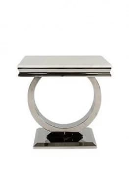 Vida Living Benno Marble Top Lamp Table - Cream