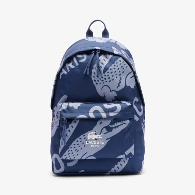 Lacoste All Over Print Backpack - Blue Blue One Size