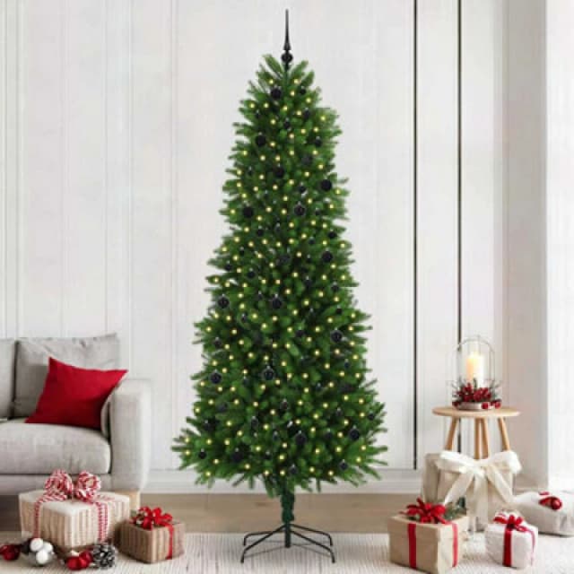 Vidaxl Christmas Tree With 300 Leds With Stand Green 240 Cm Pe