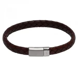 Unique Stainless Steel Matte Polished Antique Dark Brown Leather...