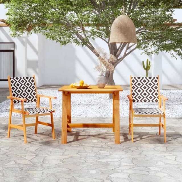 VIDAXL 3 Piece Garden Dining Set Solid Acacia Wood Vidaxl 8720286702949