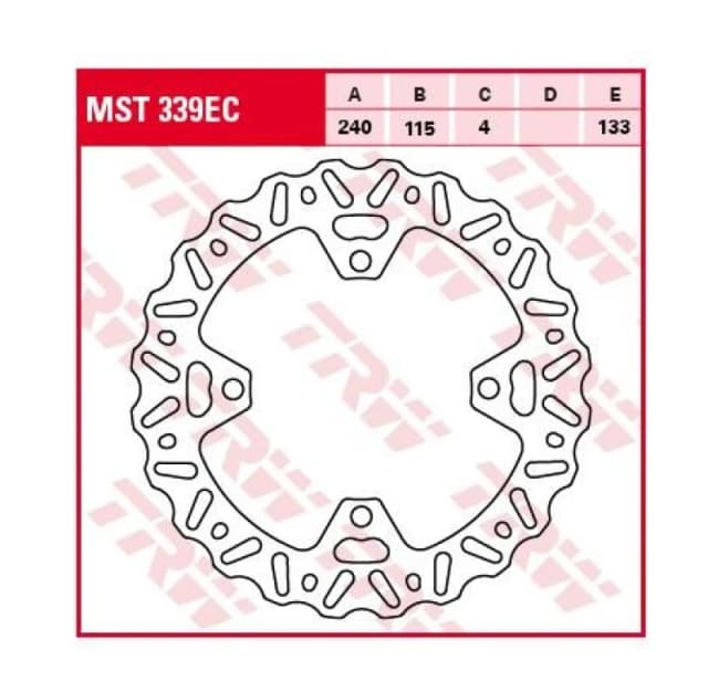 TRW MST339EC Brake disc Cross Design Brake Disc (82)