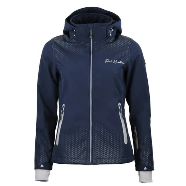 Womens zip-up hooded fleece jacket Peak Mountain Softshell Bleu Female S