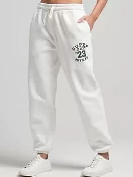 Superdry Vintage College Jogger - White, Size 10, Women