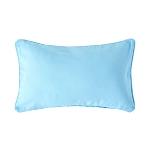 Homescapes Cotton Plain Blue Rectangular Cushion Cover, 30 X 50 Cm