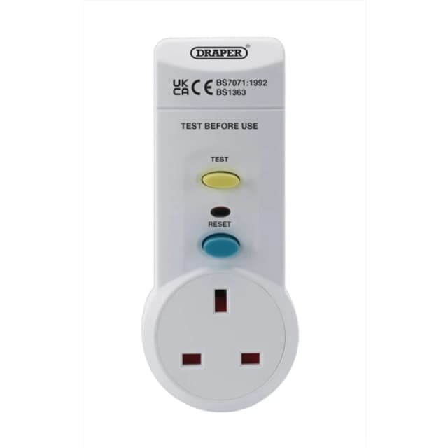 Draper RCD Adaptor, 220~250v/50Hz, 13 AMP 10205