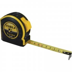 Stabila BM40 Series Pocket Tape Measure Imperial & Metric 16ft / 5m 19mm