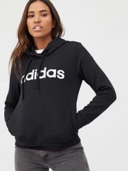 Adidas Essentials Linear Overhead Hoodie - Black