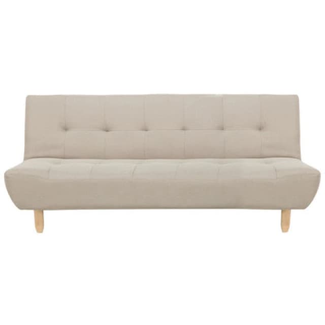 Beliani Sofa Bed 3 Seater Alsten Fabric Beige