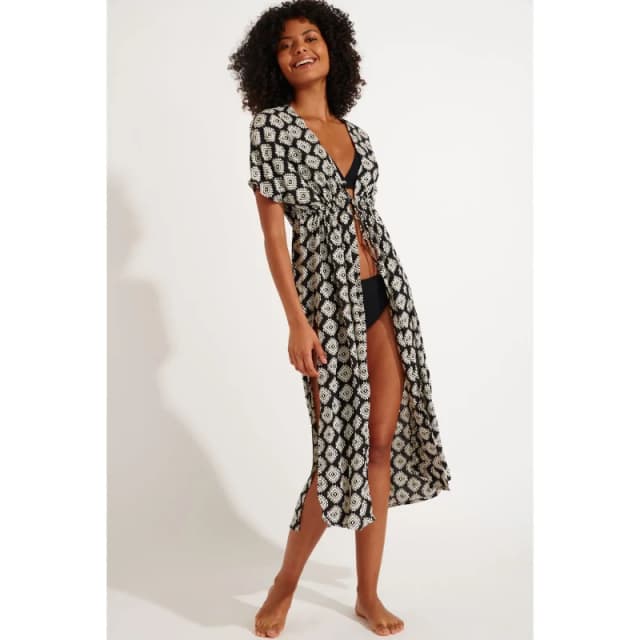 banana moon Womens Kimono Banana Moon Elvie Sarong Noir Female XL