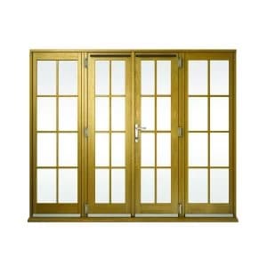 Wickes Albery Georgian Bar Solid Oak Laminate French Door 10ft with 2 Side Lite 600mm