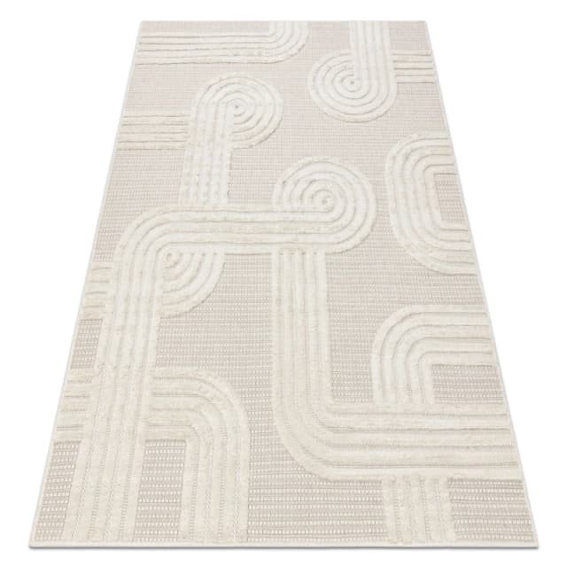 RugsX Carpet Santo Sisal 1001 Geometric White 120X170 Cm