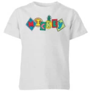 Disney Mickey Fruit Blocks Kids T-Shirt - Grey - 11-12 Years