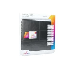 Gamegenic 24-Pocket Sideloading Pages 10 Sleeves - Black